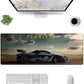 Fearless Supercar Stitched Desk Mat | Large Gaming & Office Mouse Pad | Non - Slip Rubber Base | Extended Desk Mat for Keyboard & Laptop - Mypcwala