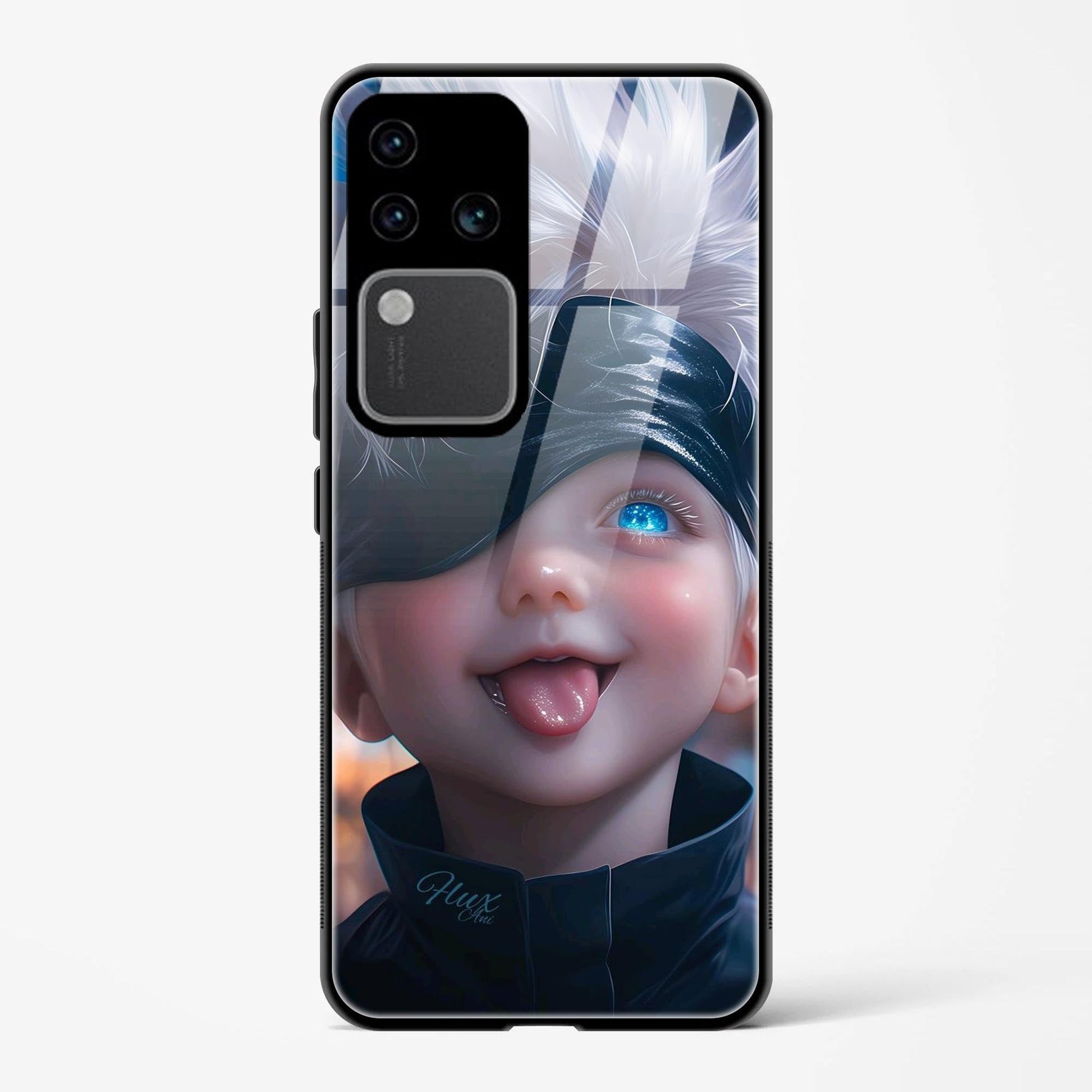 Funny Looking Boy Design Printed Hard Back Cover Compatible with Vivo V30 Pro 5G Attractive and Uniquely Crafted Smartphone Case - Mypcwala