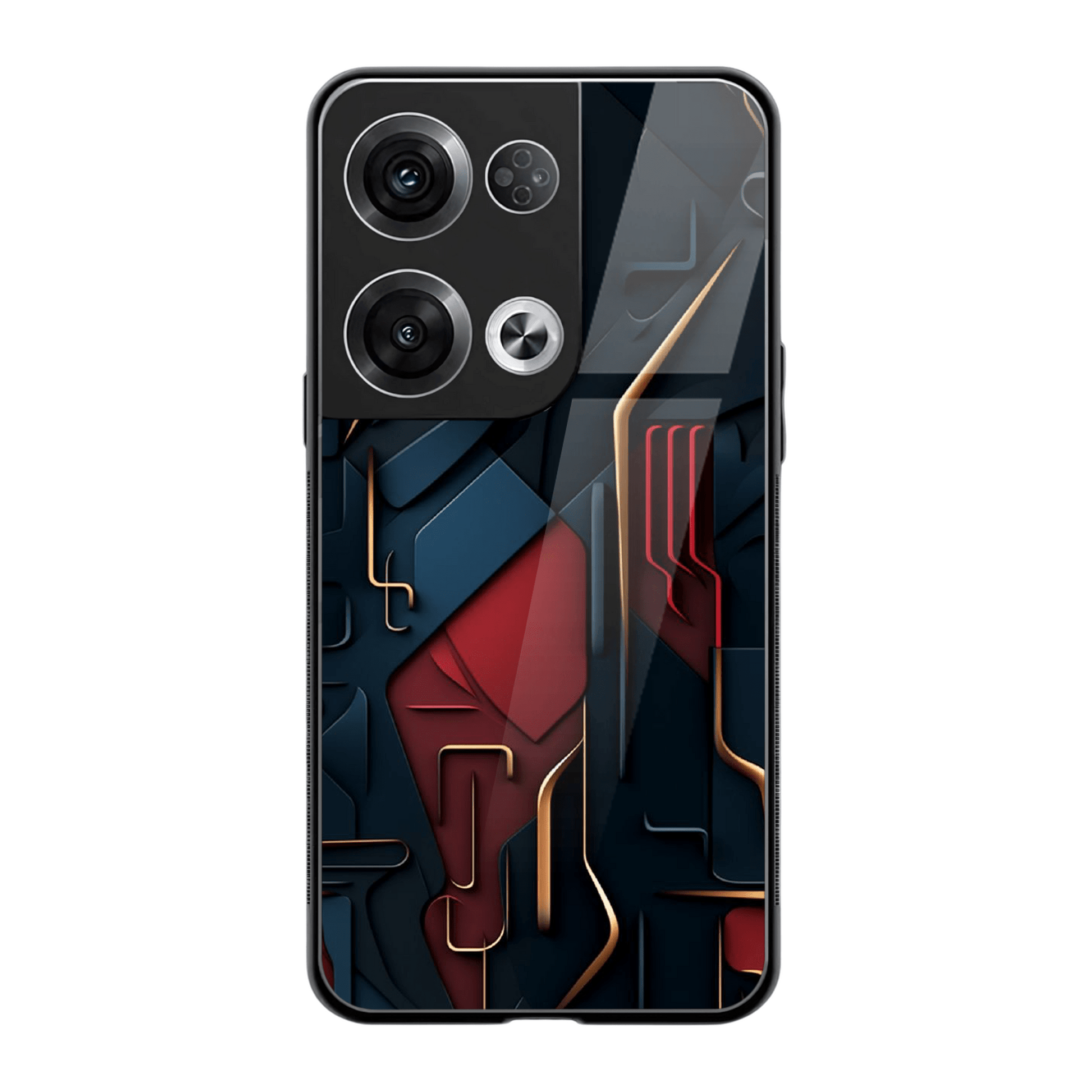 Futuristic Circuit Art Glass Case for Oppo Reno 8 Pro - Mypcwala
