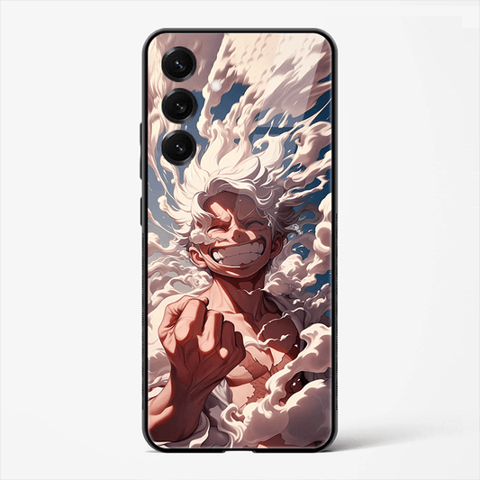 Gear 5 Luffy Cloud Rage Premium Glass Phone Cover for Samsung Galaxy S25 - DHARM IT PRIVATE LIMITED