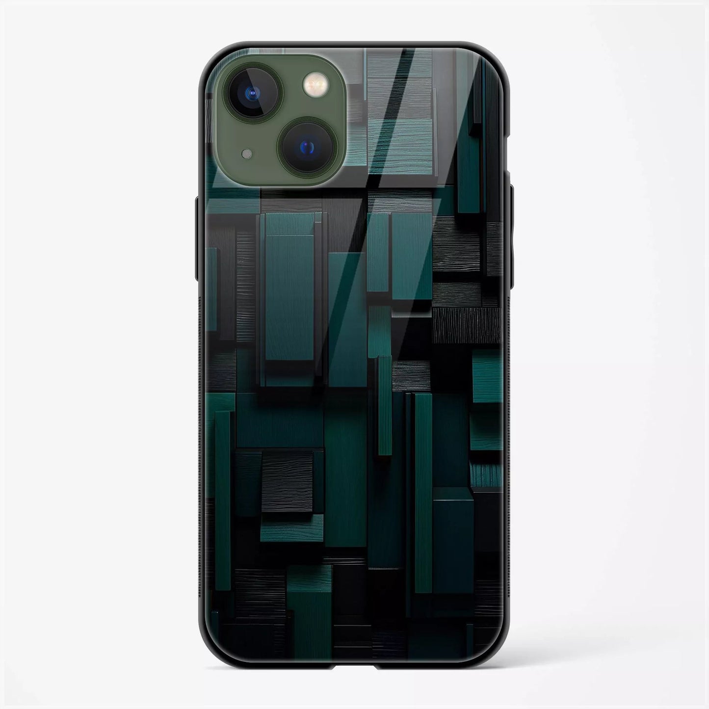 Geometric Pattern Glass Back Case for iPhone 15 | Abstract Design Slim Cover | My PC Wala - DHARM IT PRIVATE LIMITED