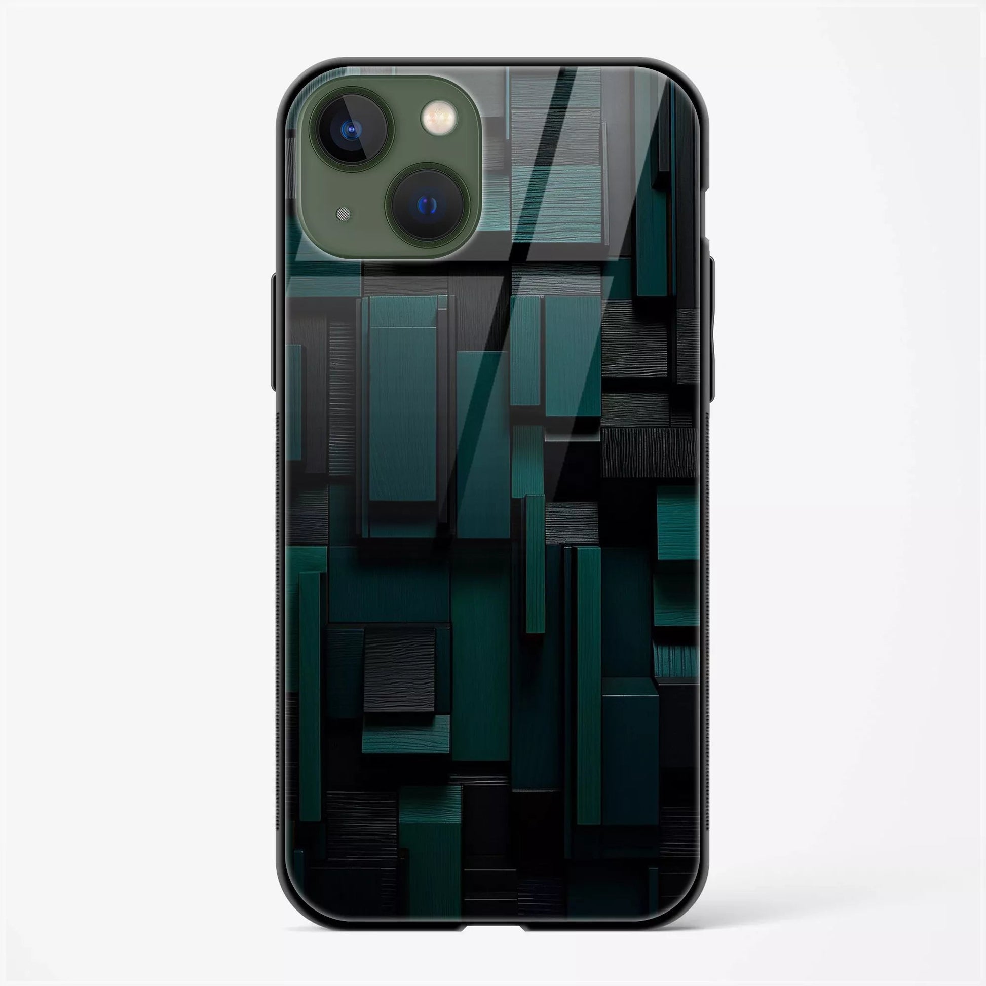 Geometric Pattern Glass Back Case for iPhone 15 | Abstract Design Slim Cover | My PC Wala - DHARM IT PRIVATE LIMITED