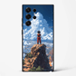 Goku Mountain View Anime Premium Glass Phone Cover for Samsung Galaxy S22 Ultra - DHARM IT PRIVATE LIMITED