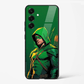 Green Arrow Hero Mode Premium Glass Phone Cover for Samsung Galaxy S25 - DHARM IT PRIVATE LIMITED