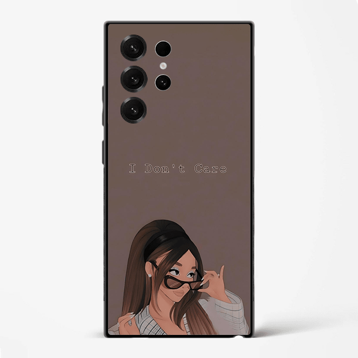 I DonÕt Care Attitude Premium Glass Phone Cover for Samsung Galaxy S22 Ultra - DHARM IT PRIVATE LIMITED