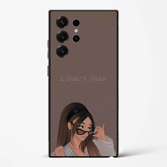 I DonÕt Care Attitude Premium Glass Phone Cover for Samsung Galaxy S22 Ultra - DHARM IT PRIVATE LIMITED