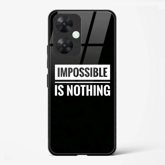 Impossible Is Nothing Design Printed Glass Mobile Back Case Compatible for Redmi 13C | TPU Shock - Resistant Soft Edge | 360° Protection - Mypcwala