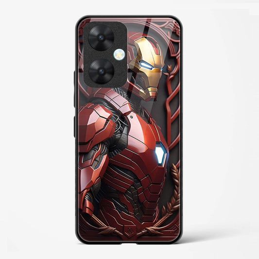 Iron Man Design Printed Glass Mobile Back Case Compatible for Redmi 13C | TPU Shock - Resistant Soft Edge | 360° Protection - Mypcwala