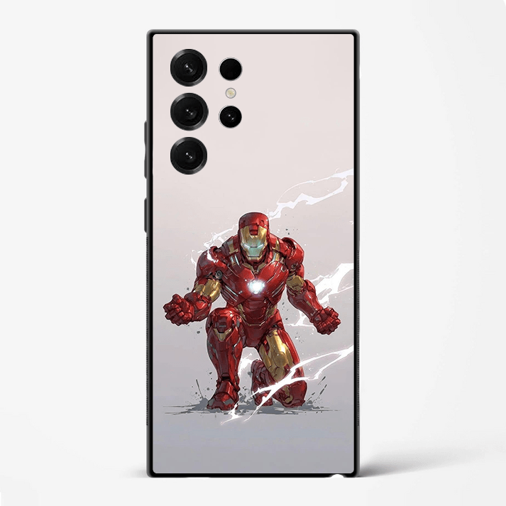 Iron Man Premium Glass Phone Cover for Samsung Galaxy S22 Ultra - DHARM IT PRIVATE LIMITED