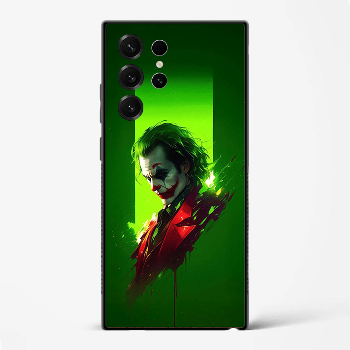 Joker Chaos Artwork Premium Glass Phone Cover for Samsung Galaxy S22 Ultra - DHARM IT PRIVATE LIMITED