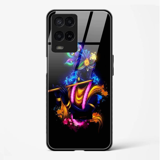 Lord Krishna Printed Back Glass Cover for Compatible with Oppo A54 Attractive and Uniquely Crafted Smartphone Case - Mypcwala