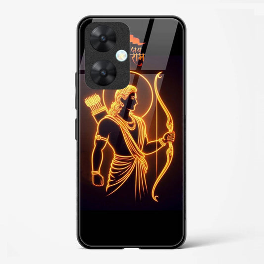 Lord Ram Printed Tempered Glass Mobile Back Case Compatible for Redmi 13C | TPU Shock - Resistant Soft Edge | 360° Protection - Mypcwala