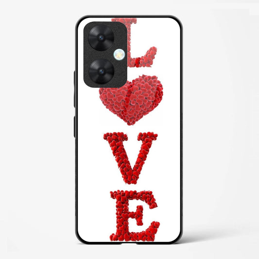 LOVE Design Printed Glass Mobile Back Case Compatible for Redmi 13C | TPU Shock - Resistant Soft Edge | 360° Protection - Mypcwala