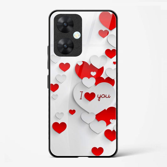 LOVE Design Printed Glass Mobile Back Case Compatible for Redmi 13C | TPU Shock - Resistant Soft Edge | 360° Protection - Mypcwala