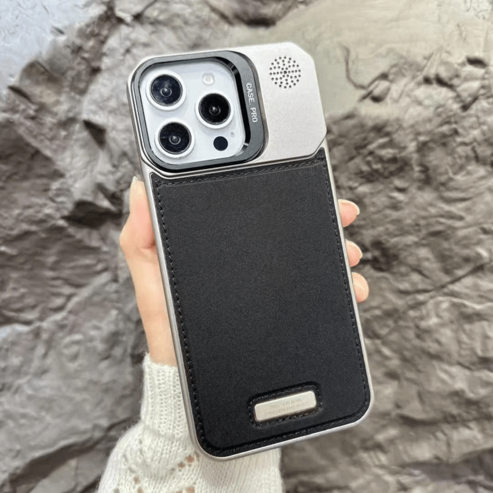 Luxury Magnetic Armor Case with Speaker Grill Design for iPhone - Mypcwala
