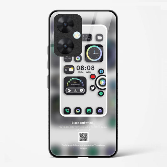 Mimicry MIUI Theme Design Printed Glass Mobile Back Case Compatible for Redmi 13C | TPU Shock - Resistant Soft Edge | 360° Protection - Mypcwala