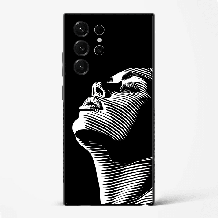 Monochrome Muse Aesthetic Art Premium Glass Phone Cover for Samsung Galaxy S22 Ultra - DHARM IT PRIVATE LIMITED
