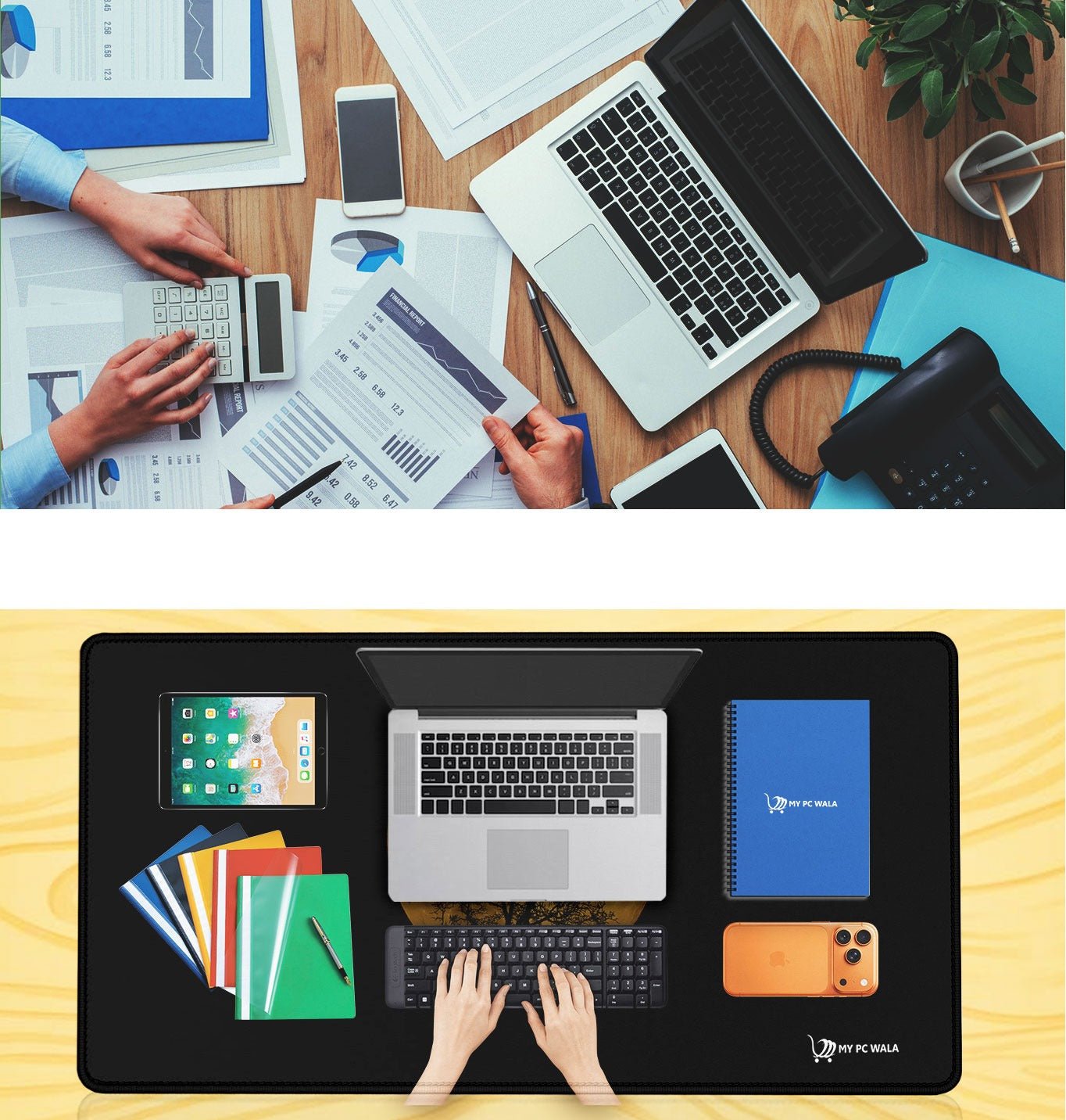 Moon Eclipse Desk Mat – Heat, Water & Scratch Resistant Office Desk Mat - DHARM IT PRIVATE LIMITED