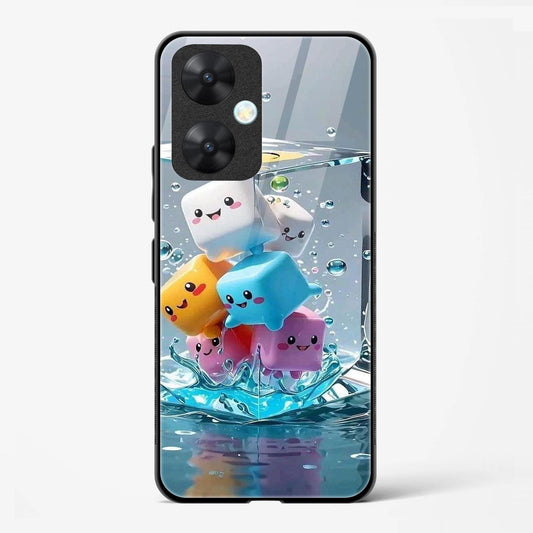 Multicolor Cubes Design Printed Glass Mobile Back Case Compatible for Redmi 13C | TPU Shock - Resistant Soft Edge | 360° Protection - Mypcwala