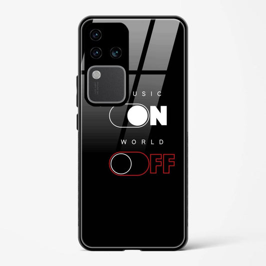 Music On World Off Design Printed Hard Back Cover Compatible with Vivo V30 Pro 5G Attractive and Uniquely Crafted Smartphone Case - Mypcwala