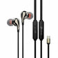 MY PC WALA Type - C Earphones with Microphone | Wired in - Ear USB - C Headphones | High - Bass Stereo Sound, Noise - Isolation, Tangle - Free Cable, Metallic Grey - Mypcwala