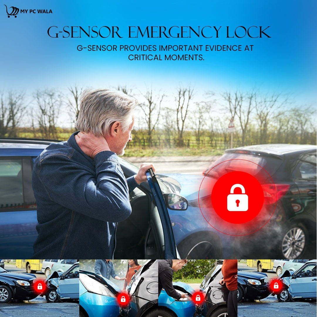 MYPCWALA - 4K Ultra HD Dash Camera with 2K Rear Camera, Smartphone Wi - Fi Edition, G - Sensor, Parking Monitor, and 256GB Storage Support - DHARM IT PRIVATE LIMITED