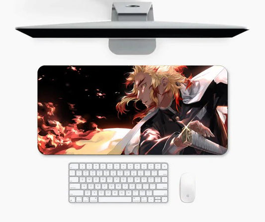 Mypcwala - Anime Kimetsu No Yaiba Kyoujurou Rengoku desk mat - Mypcwala