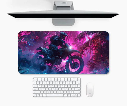 Mypcwala - Neon Motocross desk mat - Mypcwala