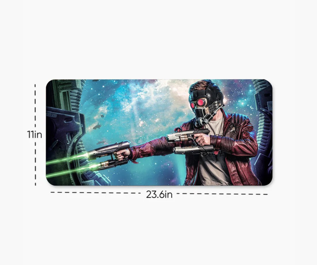 Mypcwala - Peter Quill Weapon Guardians Of The Galaxy Star desk mat - Mypcwala