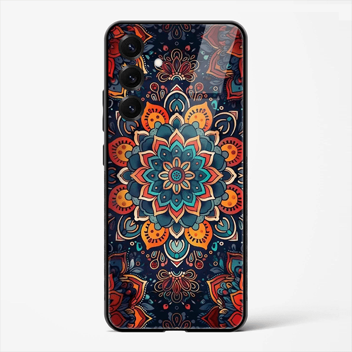 Mystic Mandala Art Premium Glass Phone Cover for Samsung Galaxy S25 - DHARM IT PRIVATE LIMITED