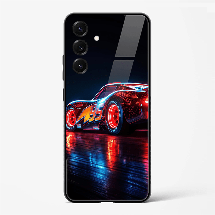 Neon Racer 95 Premium Glass Phone Cover for Samsung Galaxy S25 - DHARM IT PRIVATE LIMITED