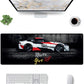 Never Give Up Racing Car Stitched Desk Mat | Large Gaming & Office Mouse Pad | Non - Slip Rubber Base | Extended Desk Mat for Keyboard & Laptop - Mypcwala