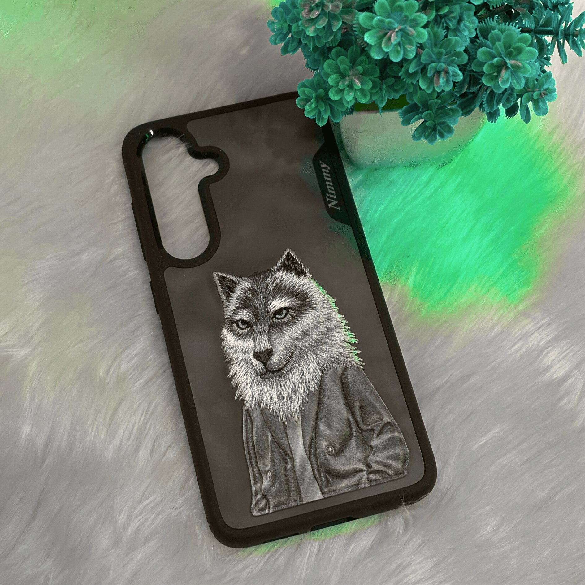 NIMMY Embroidered Original Design – Wolf For Galaxy S24 - Mypcwala