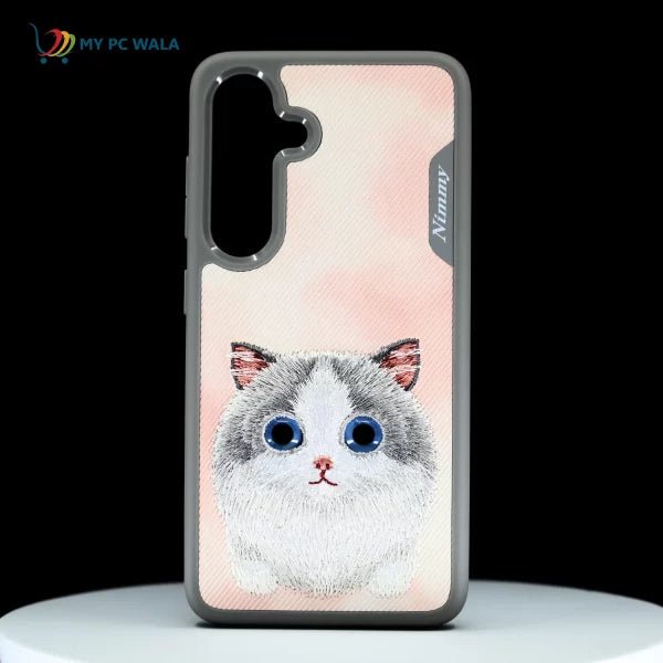 Nimmy Premium Big Eyes Cute Cat Back Case for Galaxy S24 - Mypcwala