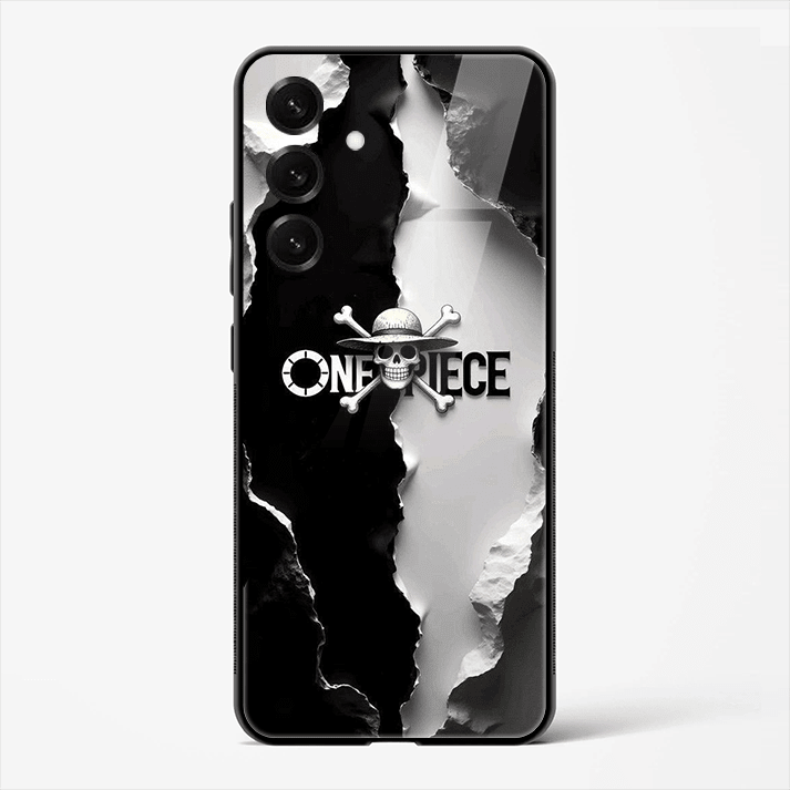 One Piece Pirate Symbol Premium Glass Phone Cover for Samsung Galaxy S25 - DHARM IT PRIVATE LIMITED