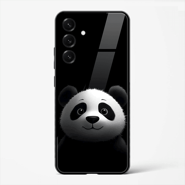 Panda Pop Cute Cartoon Premium Glass Phone Cover for Samsung Galaxy S25 - DHARM IT PRIVATE LIMITED