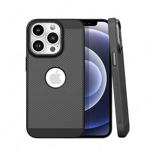 Phone Cases Ultra Thin Breathable Heat Dissipation Cooling Grid Phone Case For iPhone 14 series Full Shockproof Hard PC Cover - Mypcwala
