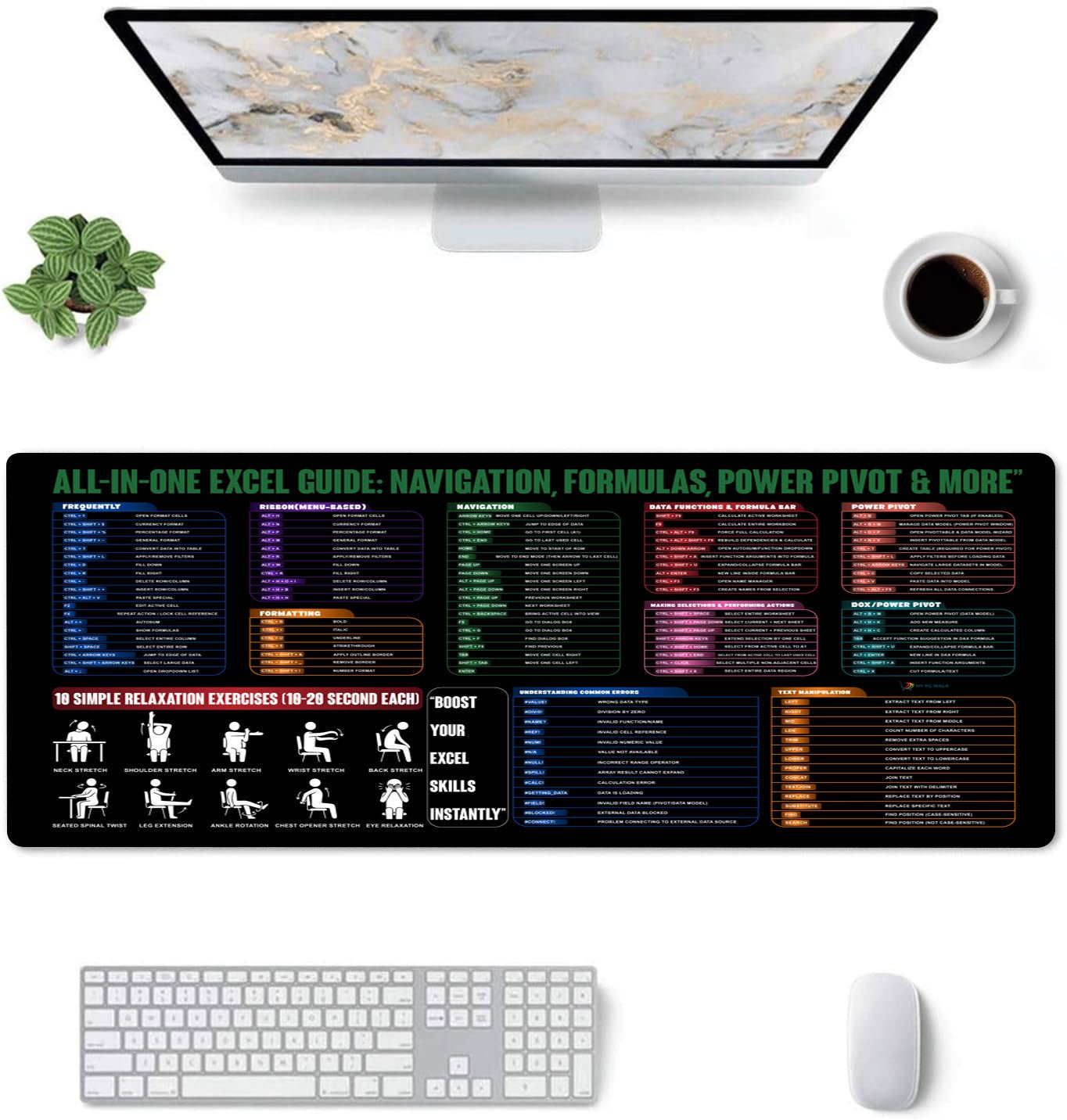 Premium Desk Mat 11 x 23 cm – Anti - Slip Smooth Surface for Office, Gaming & Study Setup - DHARM IT PRIVATE LIMITED