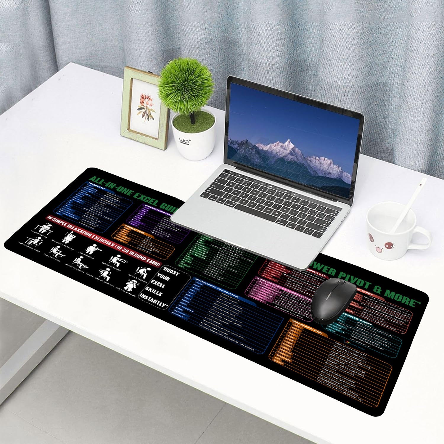 Premium Desk Mat 11 x 23 cm – Anti - Slip Smooth Surface for Office, Gaming & Study Setup - DHARM IT PRIVATE LIMITED