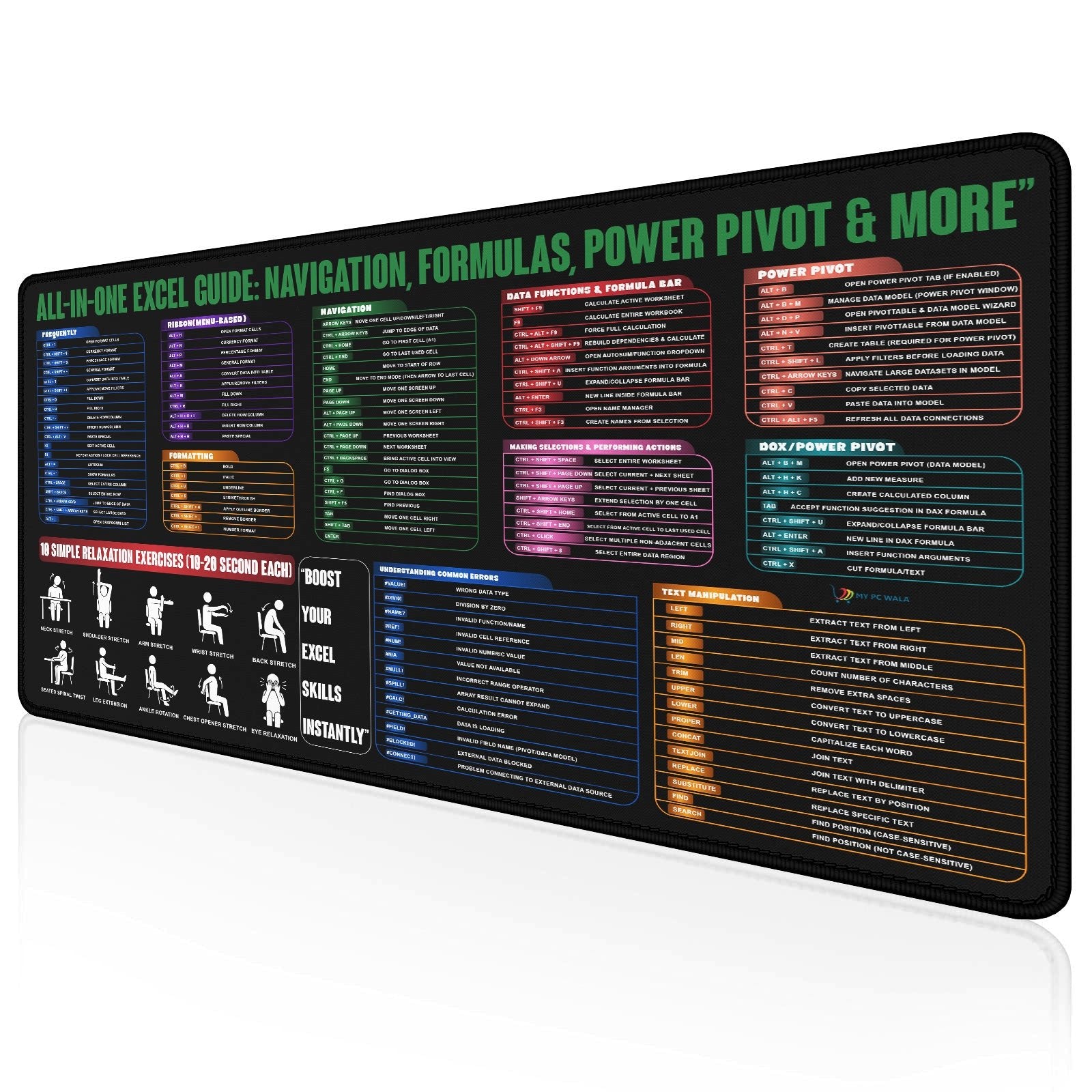 Premium Desk Mat 11 x 23 cm – Anti - Slip Smooth Surface for Office, Gaming & Study Setup - DHARM IT PRIVATE LIMITED