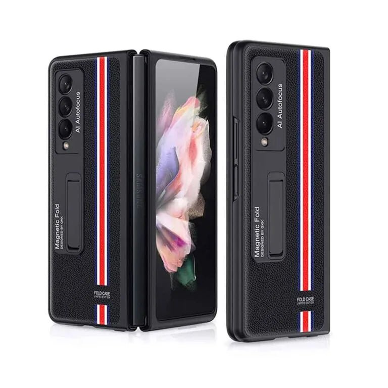 Premium Leather Case for Samsung Galaxy Z Fold 4 | Stylish Shockproof Fold Cover (Brown) | My PC Wala - DHARM IT PRIVATE LIMITED