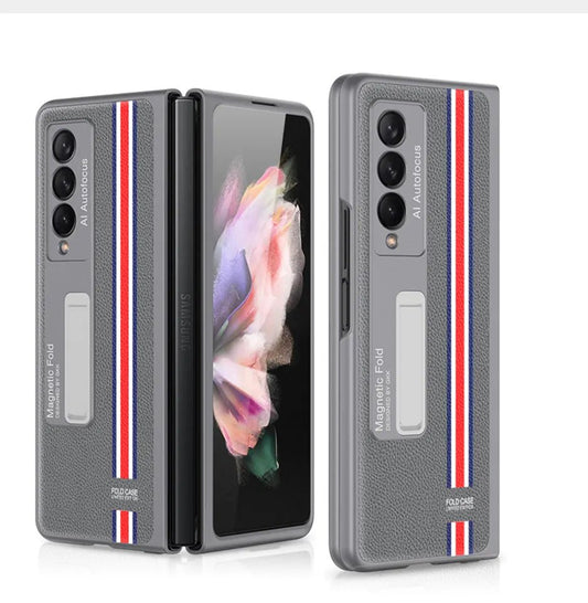 Premium Leather Case for Samsung Galaxy Z Fold 4 | Stylish Shockproof Fold Cover (Tan) | My PC Wala - DHARM IT PRIVATE LIMITED