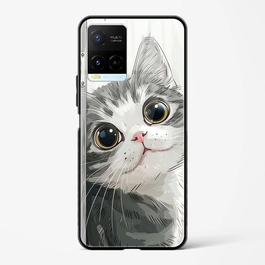 Printed Design Glass Mobile Back Case Compatible for Vivo Y33s TPU Shock - Resistant Soft Edge | 360° Protection - Mypcwala