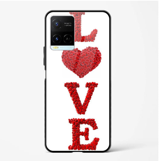 Printed Design Glass Mobile Back Case Compatible for Vivo Y33s TPU Shock - Resistant Soft Edge | 360° Protection - Mypcwala