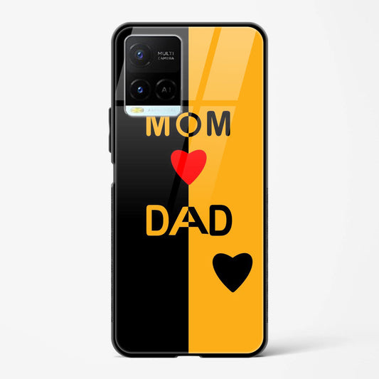 Printed Design Glass Mobile Back Case Compatible for Vivo Y33s TPU Shock - Resistant Soft Edge | 360° Protection - Mypcwala