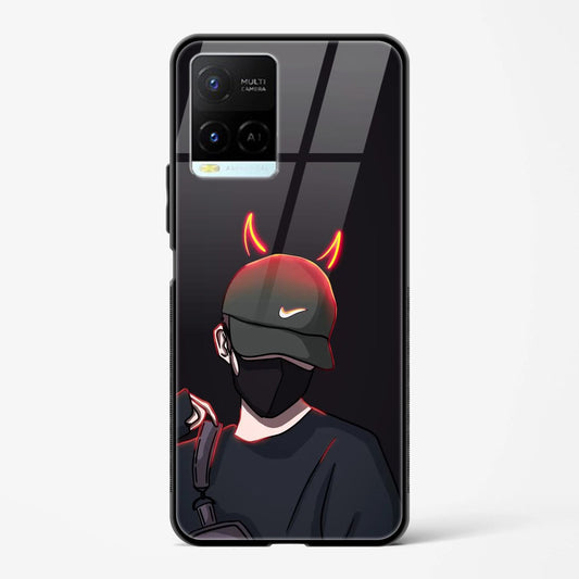 Printed Design Glass Mobile Back Case Compatible for Vivo Y33s TPU Shock - Resistant Soft Edge | 360° Protection - Mypcwala