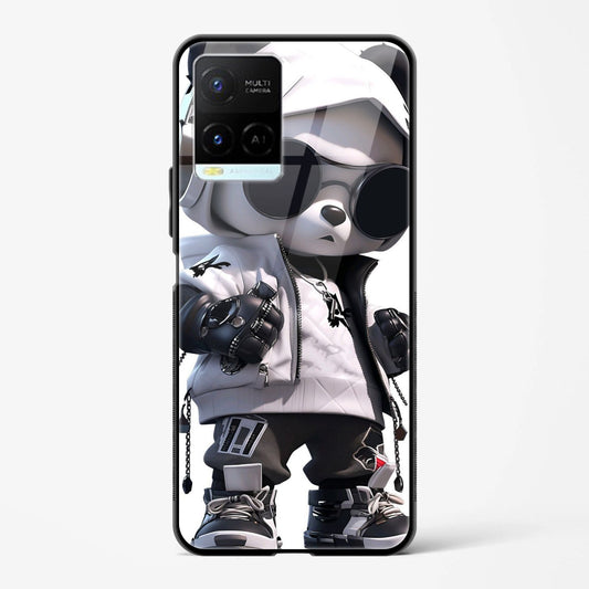 Printed Design Glass Mobile Back Case Compatible for Vivo Y33s TPU Shock - Resistant Soft Edge | 360° Protection - Mypcwala