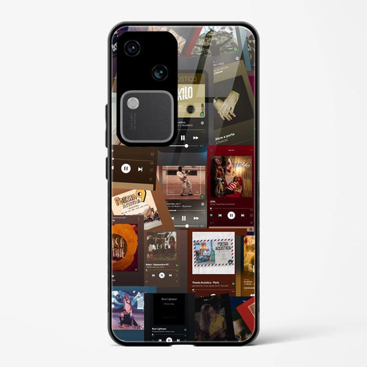 Printed Tempered Glass Back Cover Compatible with Vivo V30 5G - All Music Spot Design Follow Your Dreams Real Glass case - DHARM IT PRIVATE LIMITED