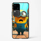 Printed Tempered Glass Back Cover Compatible with Vivo V30 5G - Cartoon Minion Character in Playful Design Follow Your Dreams Real Glass case - DHARM IT PRIVATE LIMITED