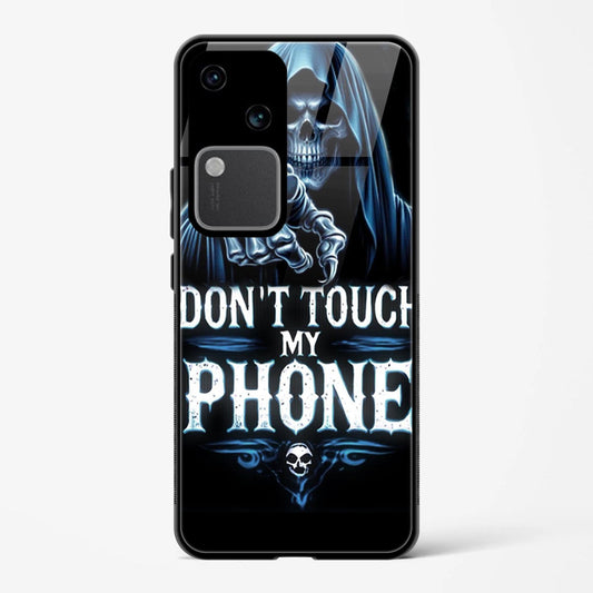 Printed Tempered Glass Back Cover Compatible with Vivo V30 5G - Don't Touch My Phone Design Follow Your Dreams Real Glass case - DHARM IT PRIVATE LIMITED
